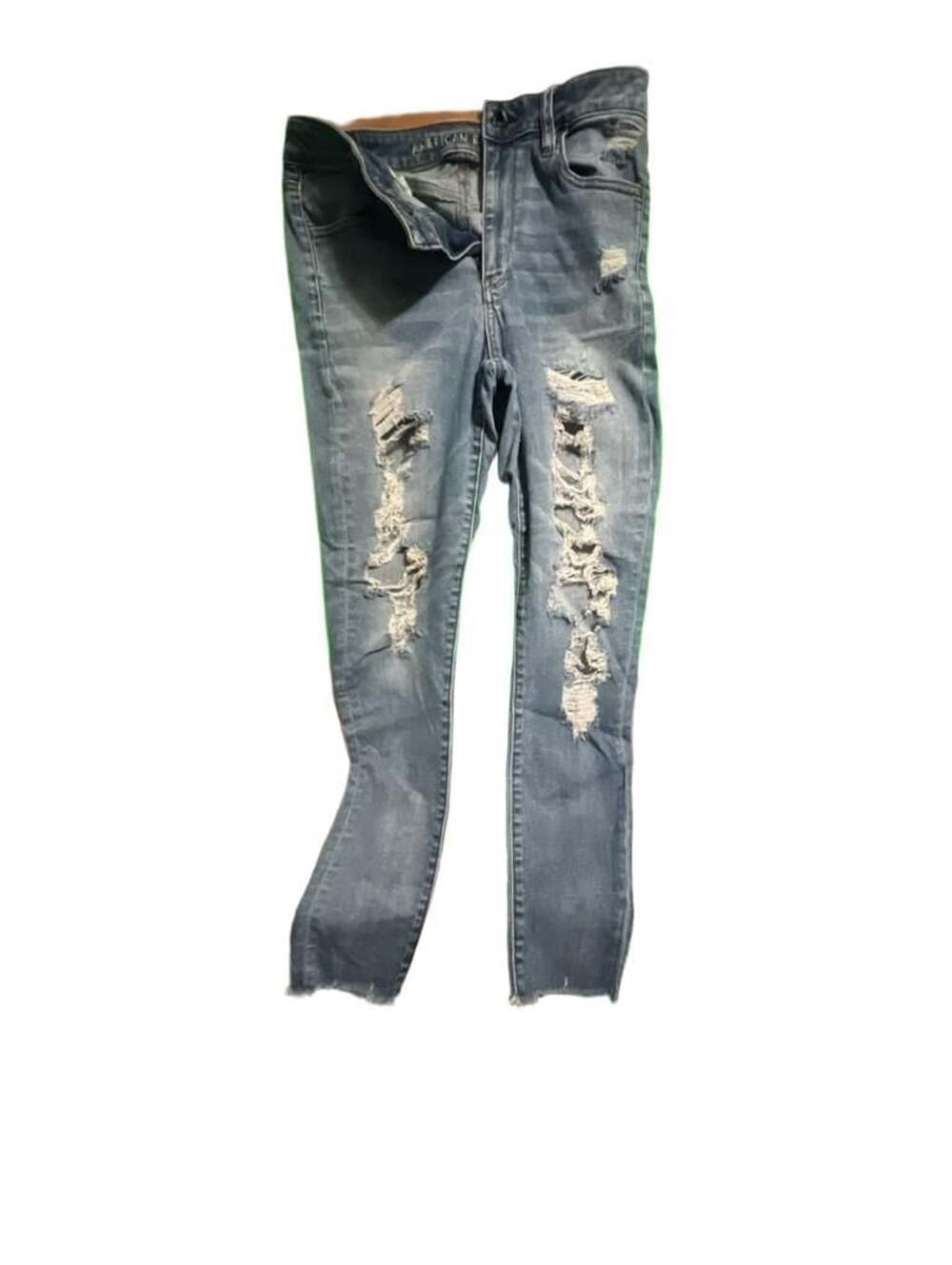 American Eagle Next Level Stretch Distressed Raw Hem Jeggings Women's Size 8